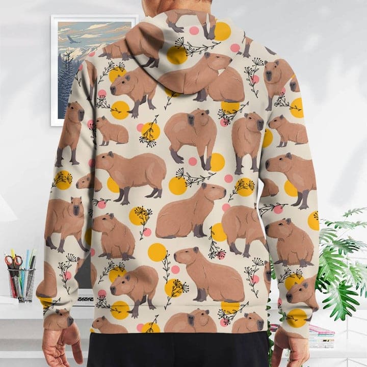 Floral Capy - All-over Print Hoodie