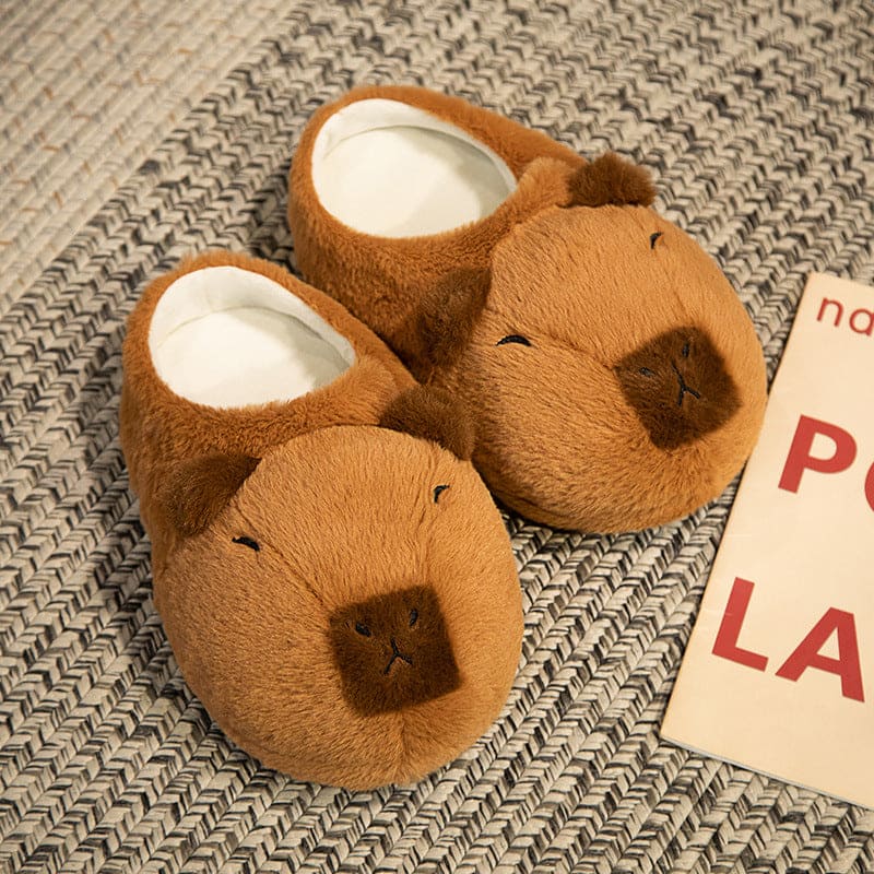 Capybara Plush Slippers – CapyPal