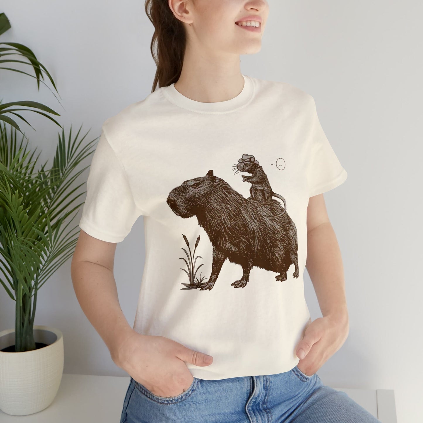 Capy with Rat - Premium Unisex Tee