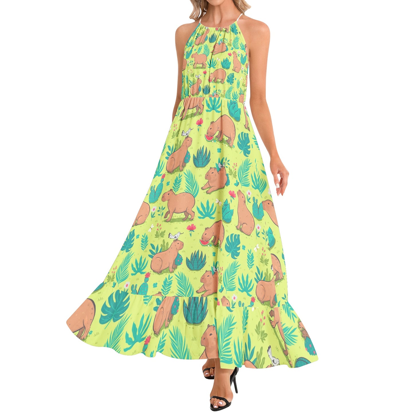 Summer Capy - Halter Neck Maxi Dress