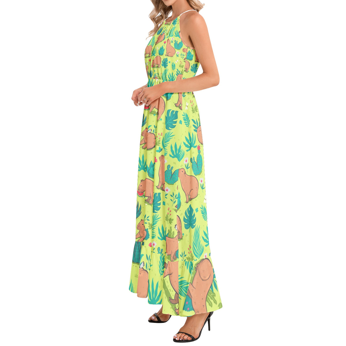 Summer Capy - Halter Neck Maxi Dress