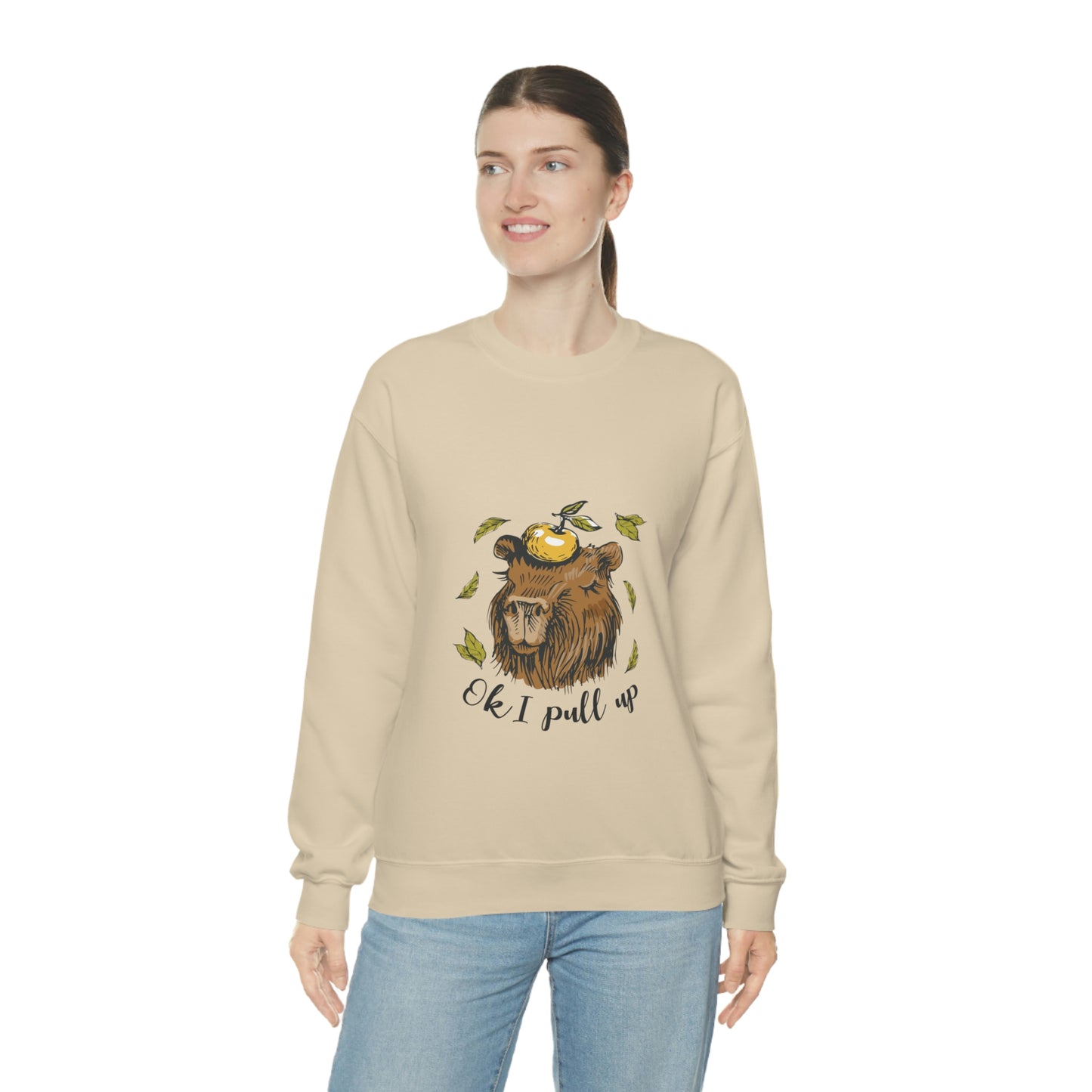 Capybara and Orange - Unisex Sweatshirt