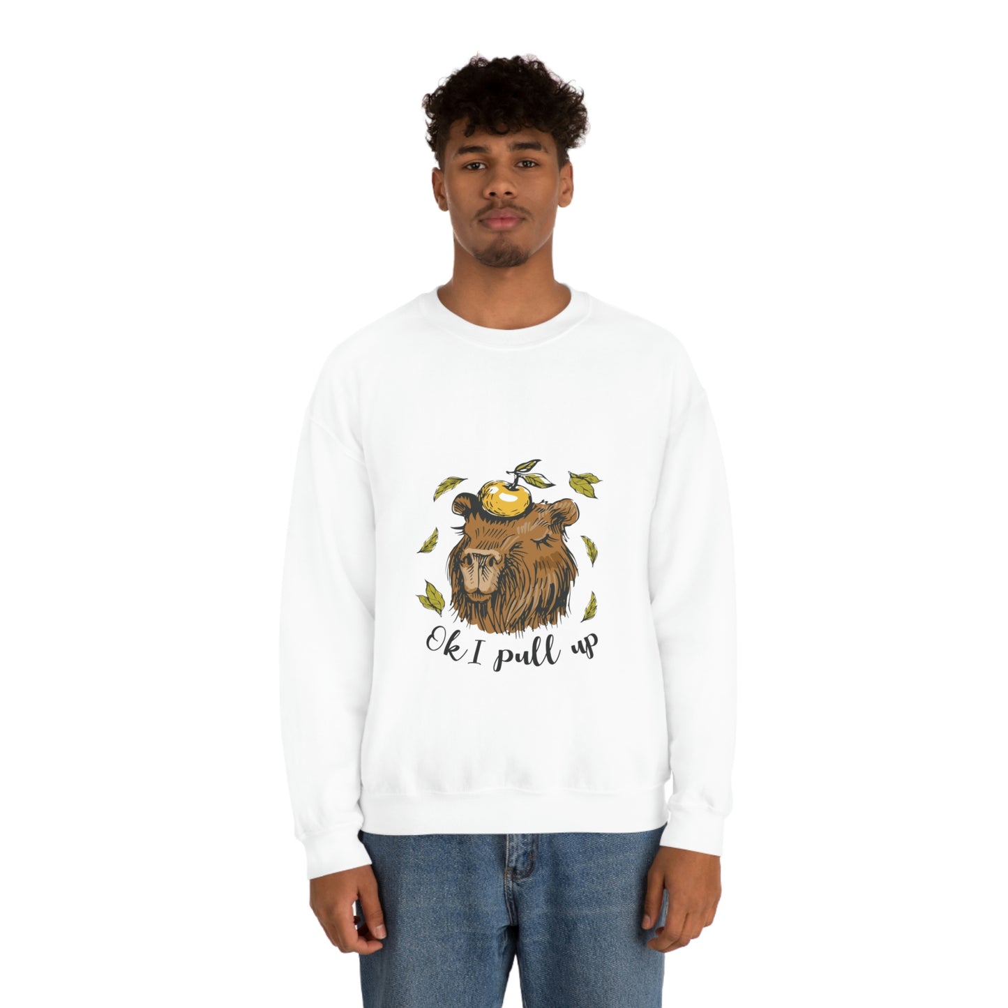 Capybara and Orange - Unisex Sweatshirt