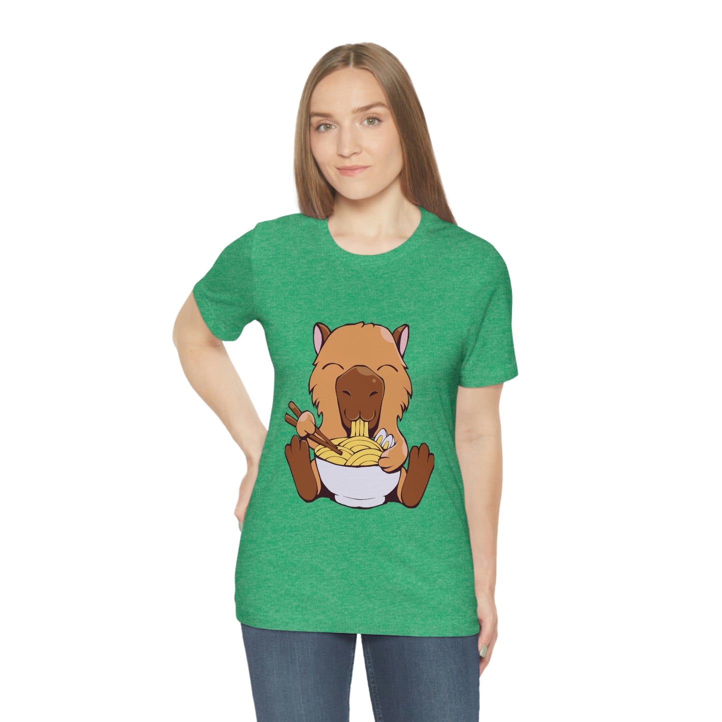 Capybara Eating Ramen - Premium Unisex Tee