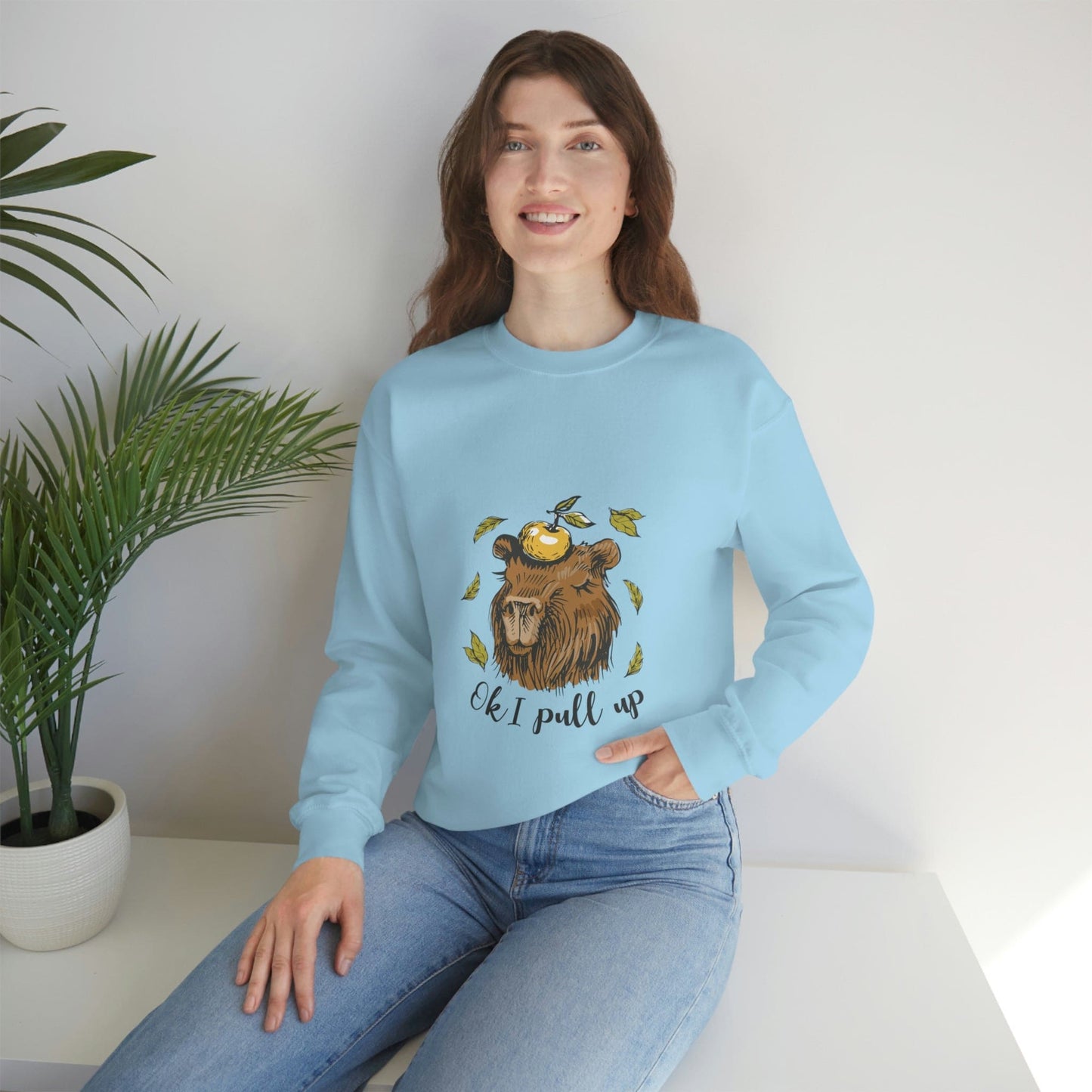 Capybara and Orange - Unisex Sweatshirt