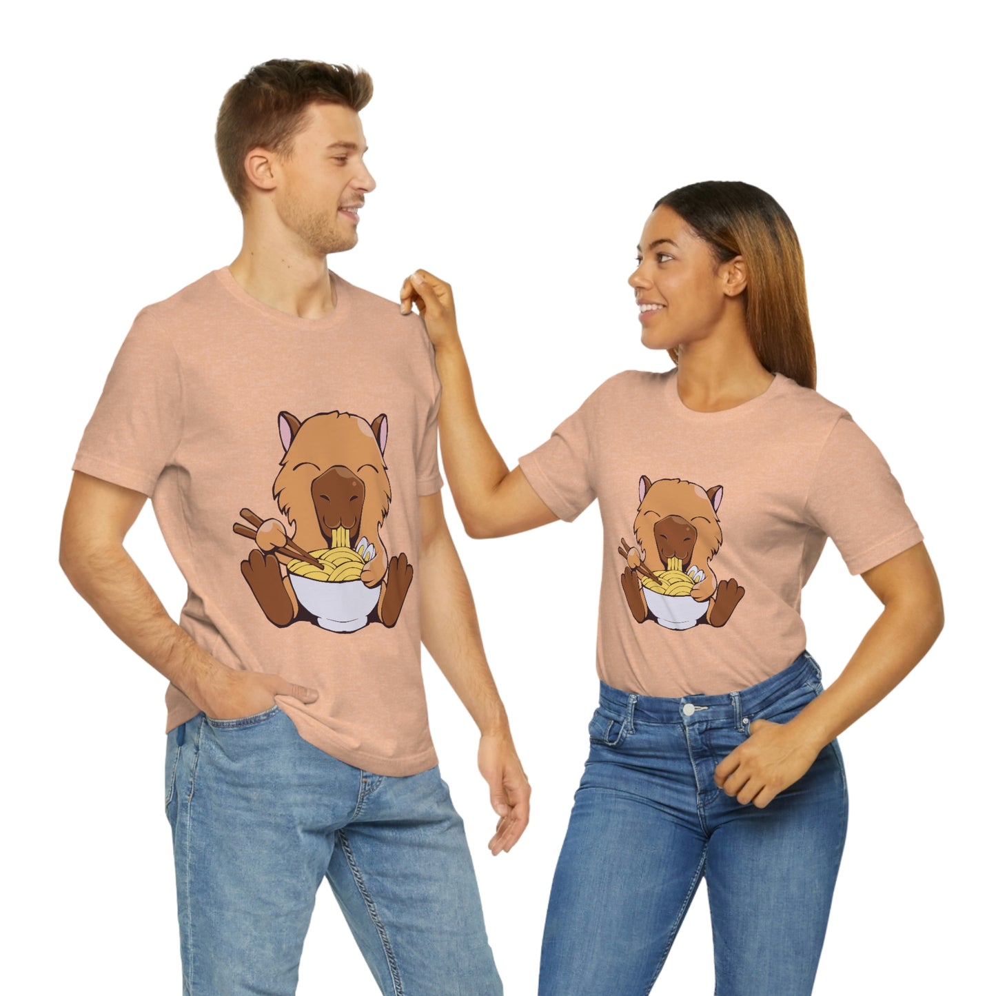 Capybara Eating Ramen - Premium Unisex Tee