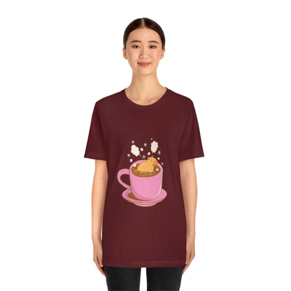 Capybara Hot Coffee - Premium Unisex Tee