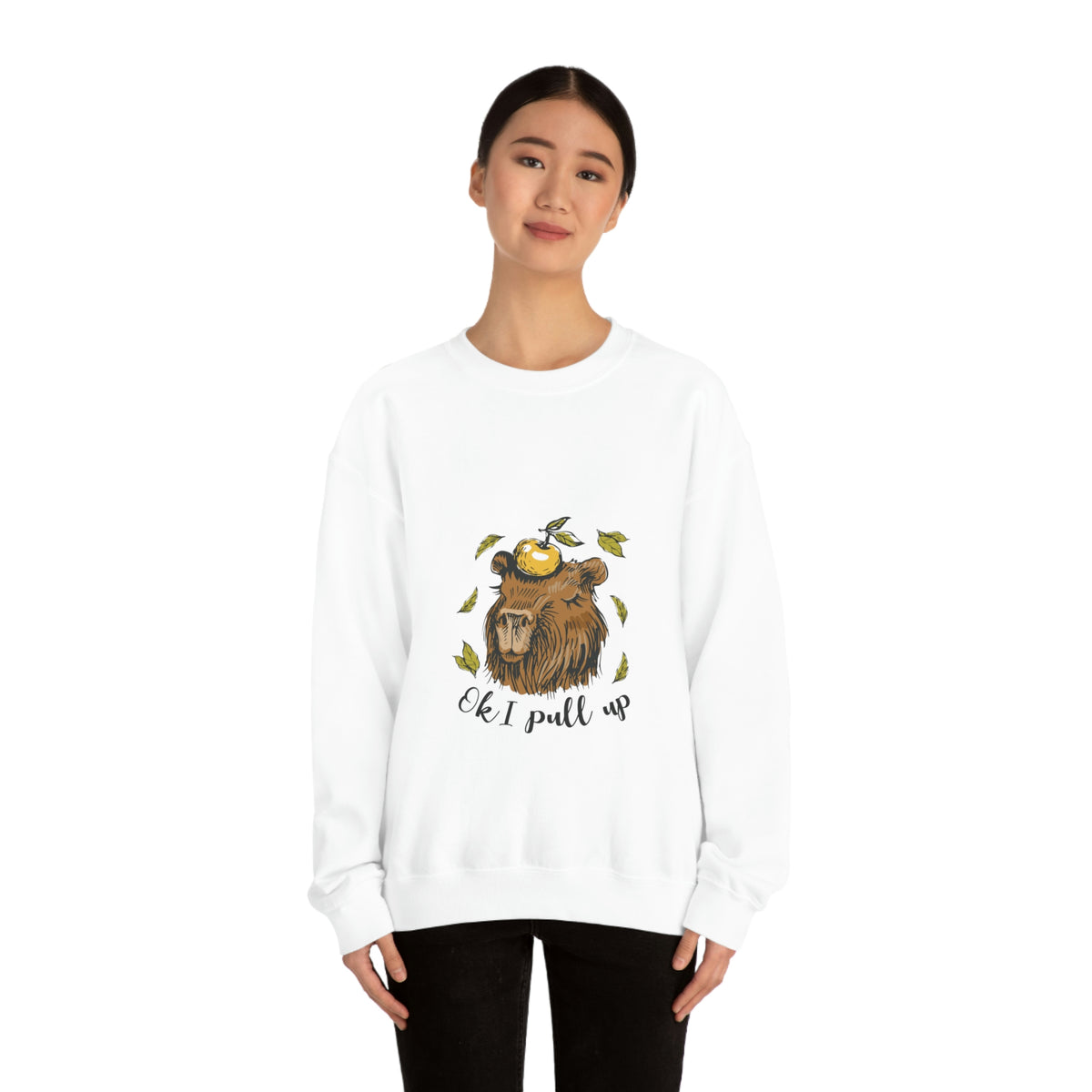 Capybara and Orange - Unisex Sweatshirt