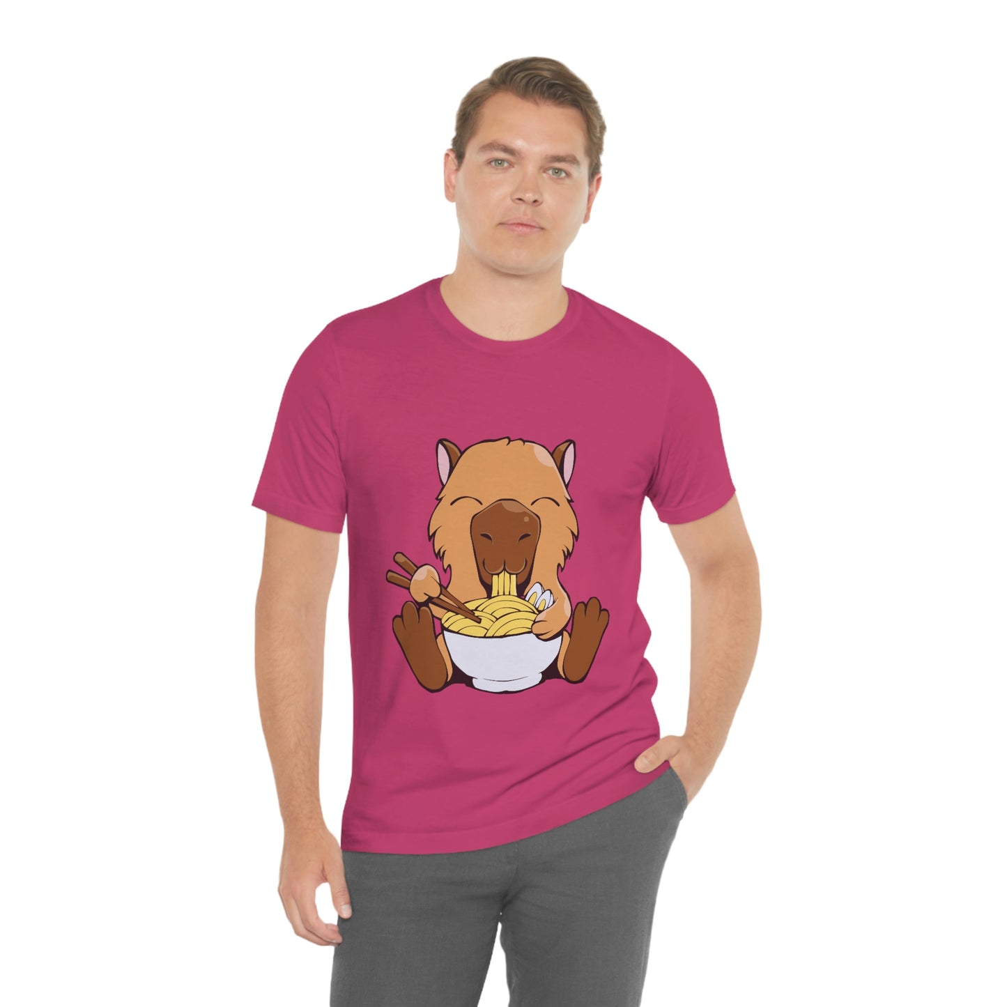 Capybara Eating Ramen - Premium Unisex Tee