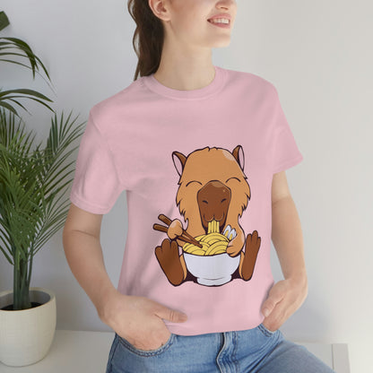 Capybara Eating Ramen - Premium Unisex Tee