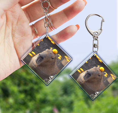 Creative Capybara Acrylic Keychain