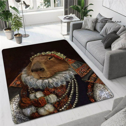 Kawaii Capybara Club Anime Rug - Room and Outdoor Decor