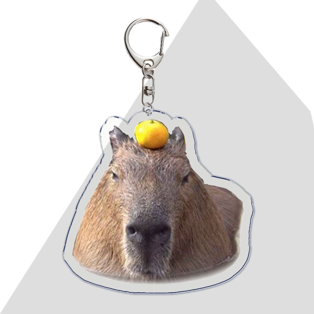 Creative Acrylic Kapibala Keyrings For Gifts Cute Capybara