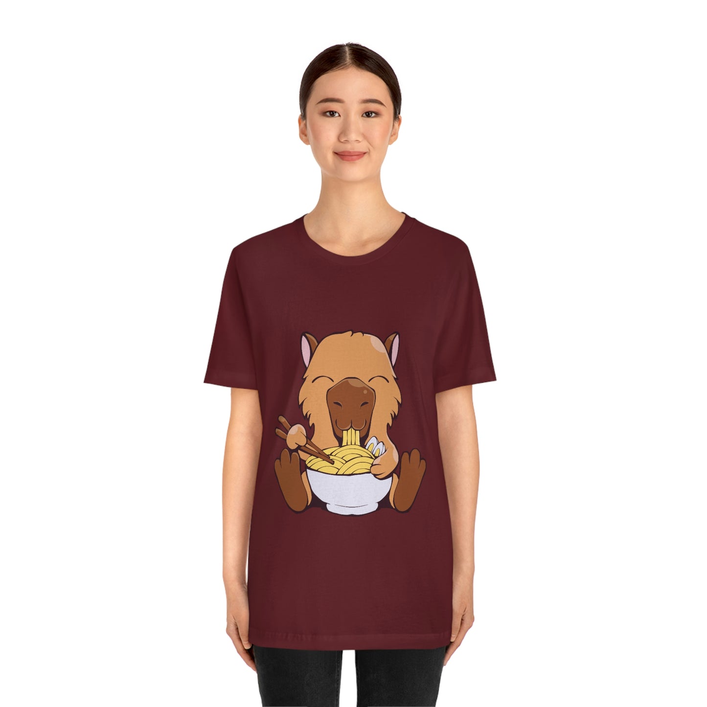 Capybara Eating Ramen - Premium Unisex Tee