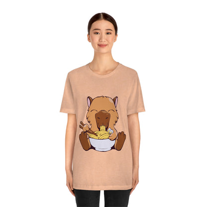 Capybara Eating Ramen - Premium Unisex Tee