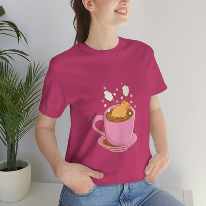 Capybara Hot Coffee - Premium Unisex Tee