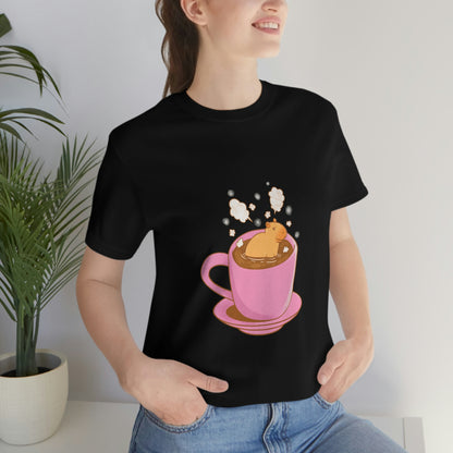 Capybara Hot Coffee - Premium Unisex Tee