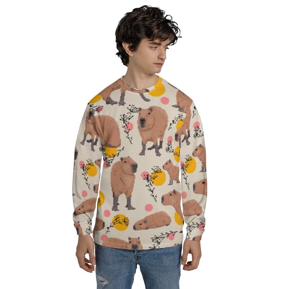 Floral Capy - AOP Long Sleeve Shirt